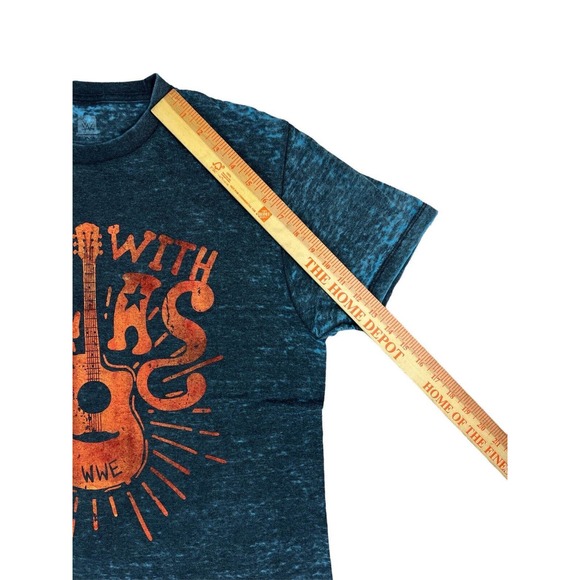 WWE Authentic Blue Walk With Elias Crewneck Short Sleeve Shirt Size L - Picture 6 of 6